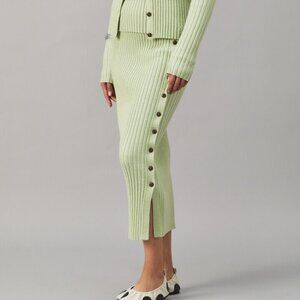 Tory Burch Lurex Stripe Knit Midi Skirt